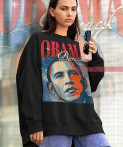 Vintage Barack Obama Sweatshirt, Homage to 90s President, Patriotic Politician Sweater, Obama Supporter Shirt