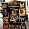 Vintage Butterfly and Angel Themed Quilt Blanket Baby or Kids Bed Set