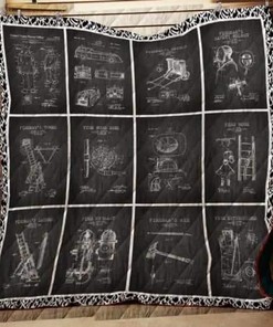 Vintage Firefighter Quilt Bedding Set