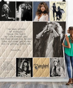 Vintage Fleetwood Mac Song Lyrics Quilt Bedding Set for Music Fans