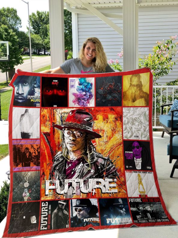 Vintage Future Quilt Bedding Set for Rap and Hip Hop Fans