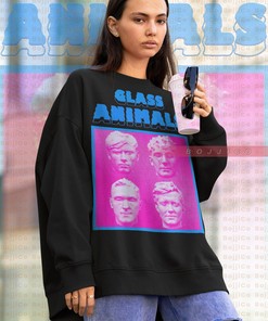 Vintage Glass Animals Sweatshirt with Heat Waves Quote | Retro 90s Tees, Merch, Shirt for Alternative/Indie Fans