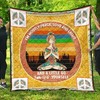Vintage Go F Yourself Hippie Quilt Blanket
