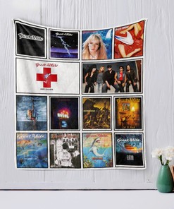 Vintage Great White Band Quilt Blanket