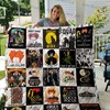 Vintage Halloween Poster Quilt Blanket for Hocus Pocus Fans