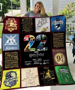 Vintage Harry Potter Collection Quilt Blanket for Fans