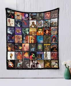 Vintage Jimi Hendrix Style - Music Inspired Quilt Bedding Set