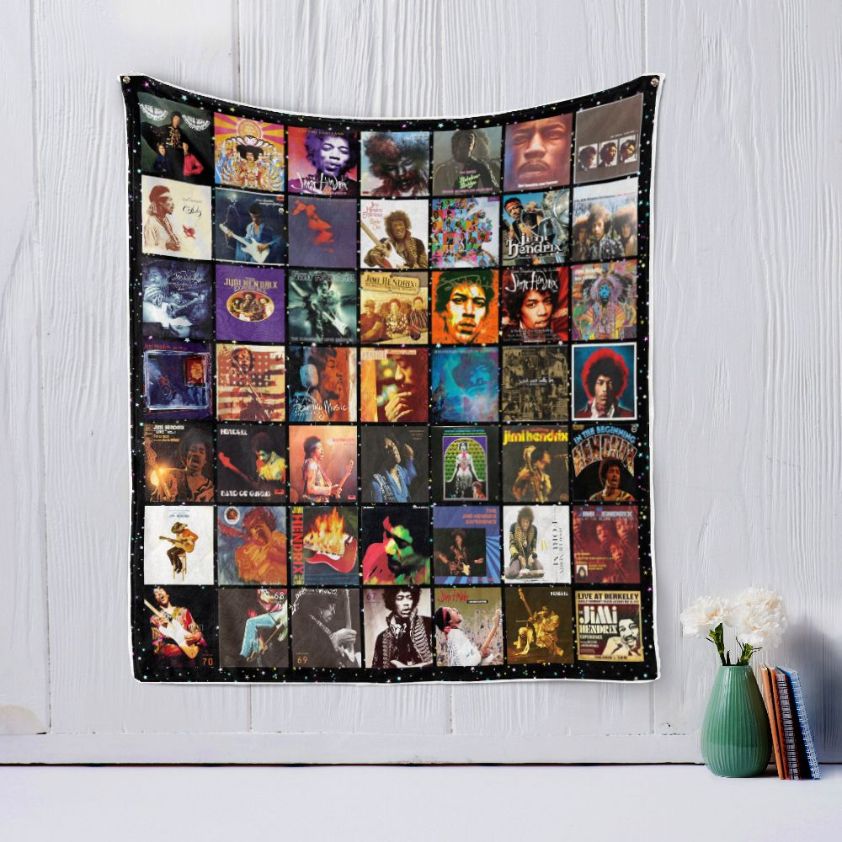 Vintage Jimi Hendrix Style - Music Inspired Quilt Bedding Set