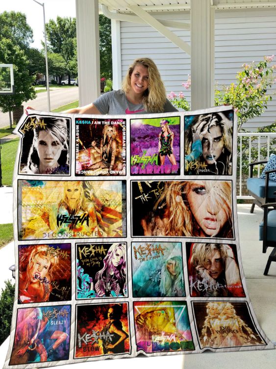 Vintage Kesha Singer Quilt Blanket - Perfect for Fans
