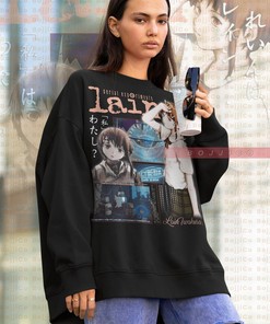 Vintage Lain Iwakura Sweater with Classic Anime 90s Quote for Movie Fans