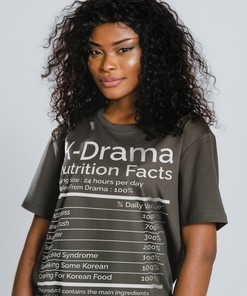Vintage Movie Shirts - K-Drama Nutrition Facts Unisex Tee