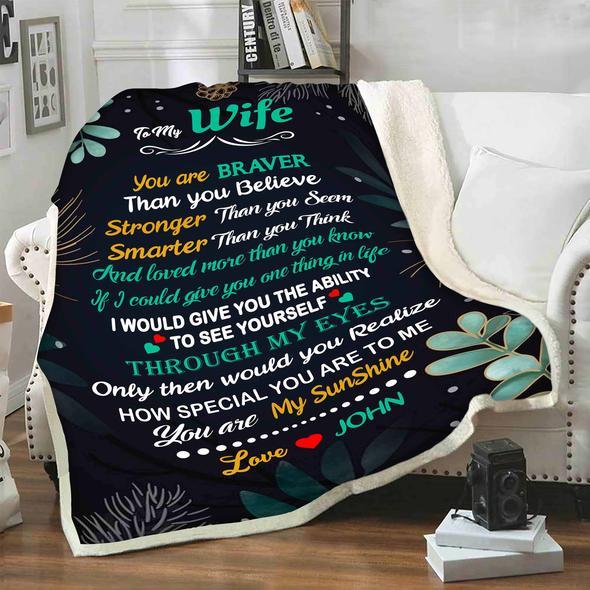 Vintage To My Wife I Would Give You The Ability To See Yourself Quilt Bedding Set for Wife From Husband