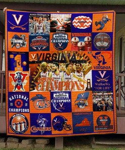 Virginia Cavaliers Collected Ncaa Quilt Bedding Set with Soft Quilt Blanket for Fans