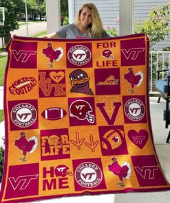 Virginia Tech Hokies DUP B070631 Quilt Blanket for College Sports Fans