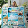 Voice of the Sea Spoke to My Soul Beach Quilt Blanket