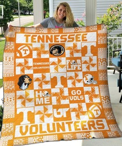 Volunteers Tennessee Ncaa Quilt Bedding Set with Soft Quilt Blanket for Fans
