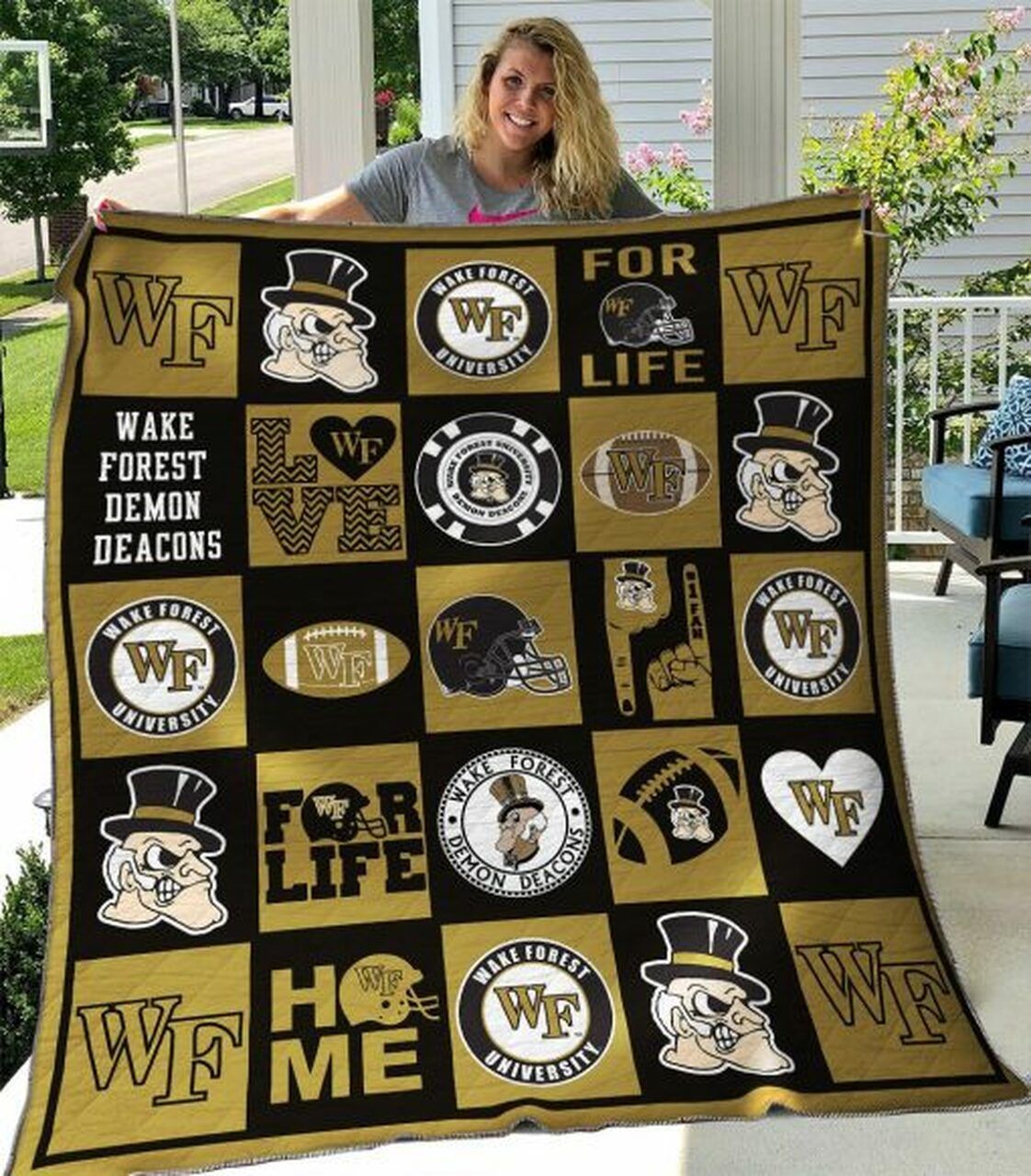 Wake Forest Demon Deacons NCAA Quilt Bedding Set