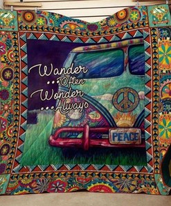 Wander in Comfort with Hippie Van Quilt Blanket