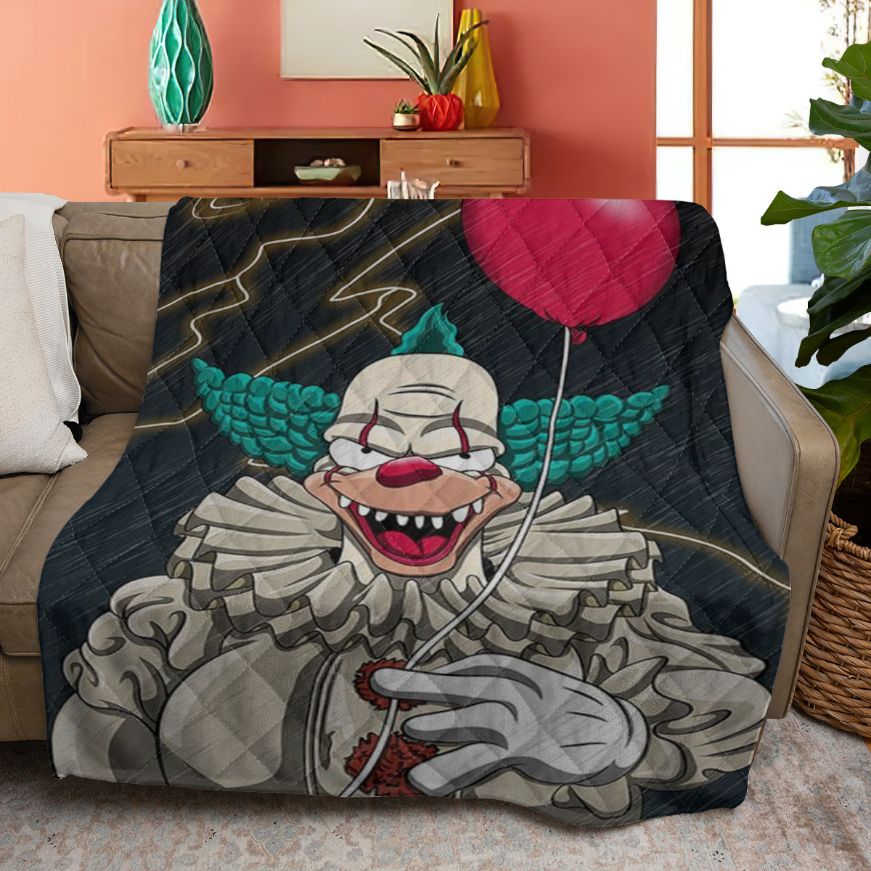 Want A Balloon Bart It Horror Film Quilt Blanket for Horror Fans