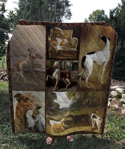 Warm Up with this Greyhound Dog Themed Quilt Blanket