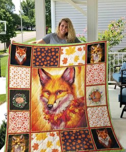 Warm and Cozy Fox Pattern Quilt Blanket, Perfect for Animal Lovers