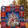 Washington Nationals Christmas Collection Quilt Bedding Set, Perfect for Baseball Fans