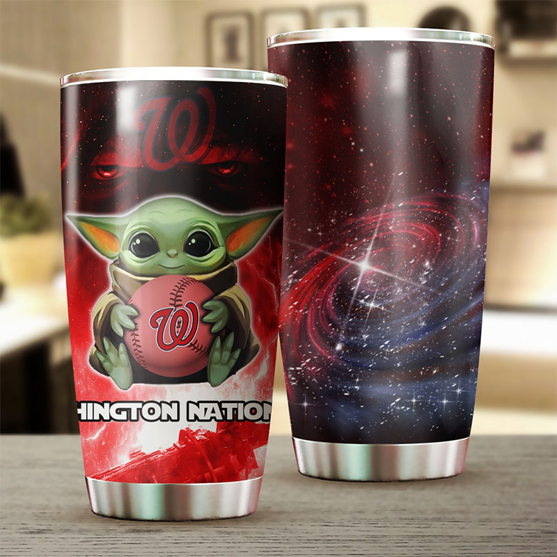 Washington Nationals MLB Tumbler - Baby Yoda Edition - Image 2