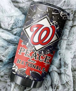 Washington Nationals MLB Tumbler - Peace and Love Edition
