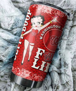 Washington Nationals MLB Tumbler for Betty Boop fans with MLB logo