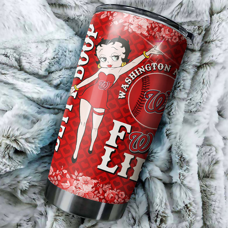 Washington Nationals MLB Tumbler for Betty Boop fans with MLB logo