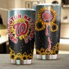 Washington Nationals MLB Tumbler with Sunflower Design and MLB Logo