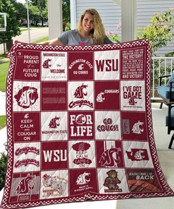 Washington State Cougars NCAA Cozy Quilt Bedding Collection