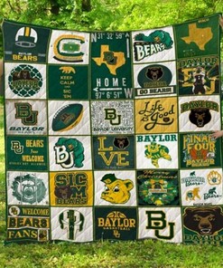 Welcome Bears Fans Baylor Bears Ncaa Quilt Bedding Set for Boys