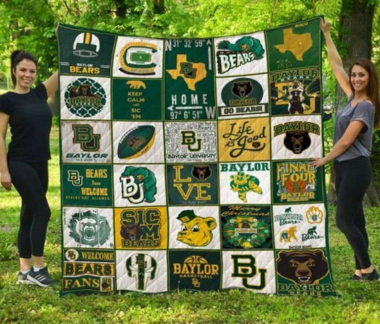 Welcome Bears Fans Baylor Bears Ncaa Quilt Bedding Set for Boys