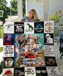 Welcome to Jurassic Park Quilt Bedding Set for Dino Enthusiasts