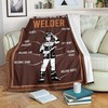 Welder Fleece Blanket Gift For Fan, Premium Comfy Sofa Throw Blanket Gift for Welding Enthusiasts