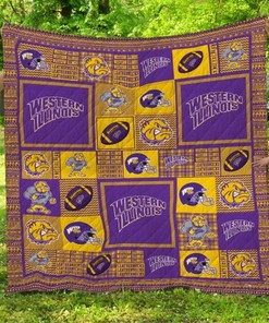 Western Illinois Leathernecks NCAA Quilt Bedding Set Vintage