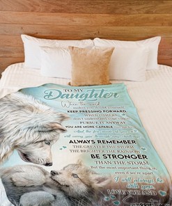 When The World Makes You Doubt Yourself- Wolf Blanket Quilt Bedding Set for Girls- To My Daughter from Dad Birthday.