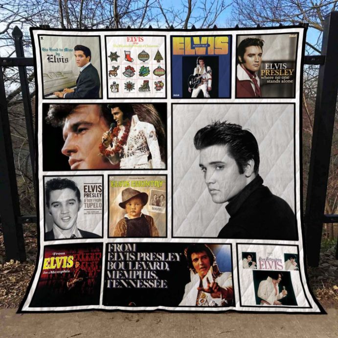 Where No One Stands Alone Elvis Presley Quilt Bedding Set for Fans of the Musician