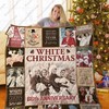 White Christmas 66th Anniversary Quilt Bedding Set for Holiday Season Fans