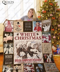 White Christmas 66th Anniversary Quilt Bedding Set for Holiday Season Fans