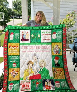 White Golden Girls Wish You a Merry Christmas Quilt Blanket - Soft and Warm