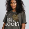 Who Gives a Hoot Night Owl Unisex Tee for Nocturnal Fans