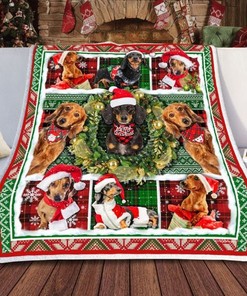 Wiener Dog Christmas Premium Comfy Sofa Throw Blanket - Perfect Gifts for Dog Lovers