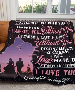 Wife's Sweet Dreams To My Wife Good Night Baby Sleep Tight Quilt Bedding Set from Husband