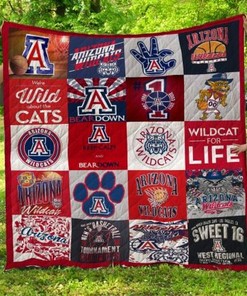 Wildcat For Life Ncaa Arizona Wildcats Combined Collected Quilt Bedding Set Vintage