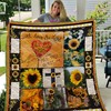 Will Love the Lord with all My Heart Sunflower Quilt Blanket - Religious Gift for Your Loved Ones
