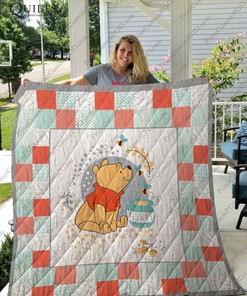 Winnie The Pooh: Quilt Bedding Set with Fleece Blanket for Disney Fans