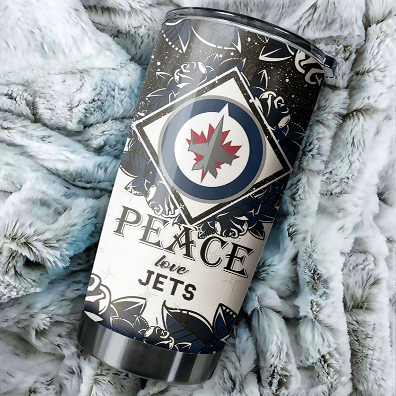 Winnipeg Jets NHL Tumbler - Peace Love Design Tumbler