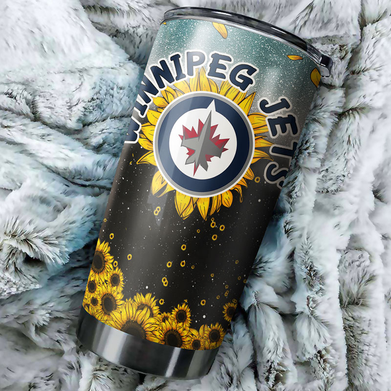 Winnipeg Jets NHL Tumbler: Sunflower Sunshine Design Tumbler for NHL Fans, Ideal for Any Occasion - Image 2